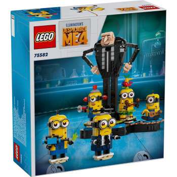 LEGO BRICK-BUILT GRU AND MINIONS 