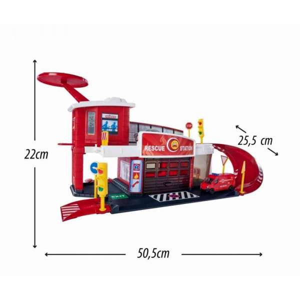 M2050038 MAJORETTE CREATIX SPASILACKA STANICA I VOZILO 