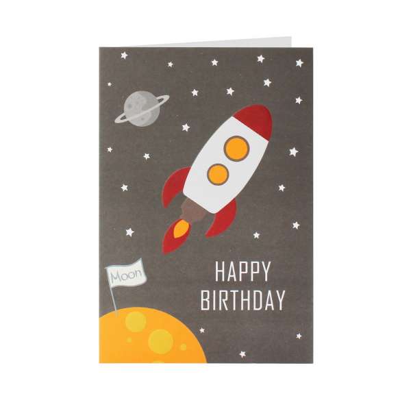 MAG18496 ČESTITKA HAPPY BIRTHDAY RAKETA 