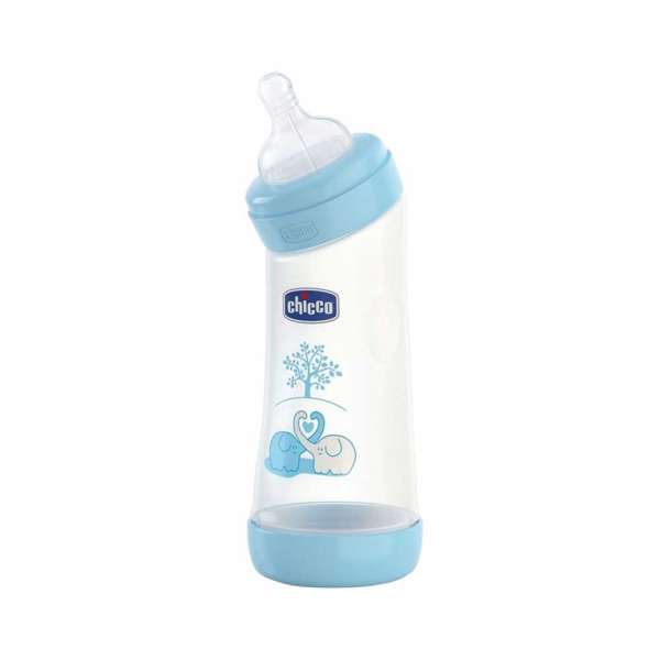 CHICCO ZAKRIVLJENA PP.BOCICA 250ML,SIL.1R.PLAVA 