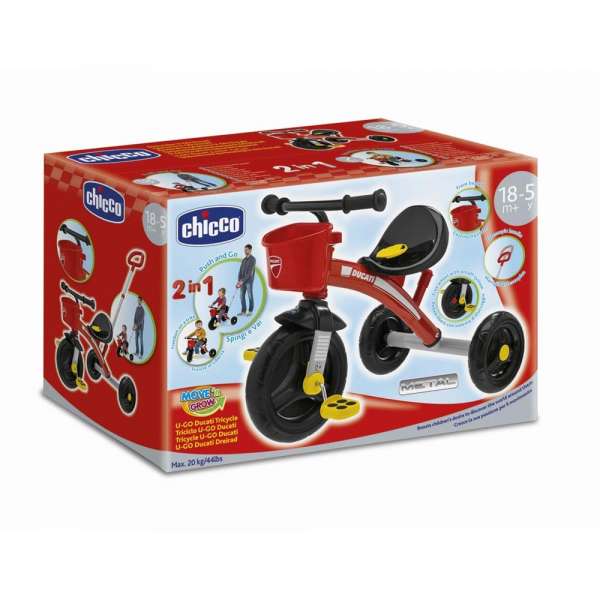 CHICCO TRICIKL U-GO DUCATI, 18M+ 