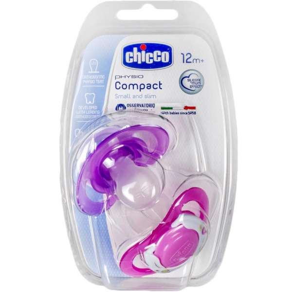 CHICCO DUDA VAR.PHYSIO COMPACT,SIL.ROZA, 12M,2KOM 