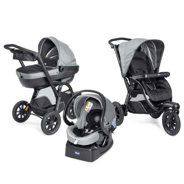 CHICCO TRIO ACTIV3 WITH KIT CAR, DARK GREY 