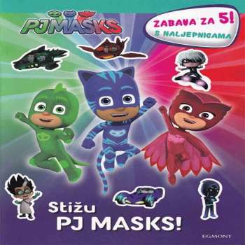 PJ MASKS ZABAVA ZA 5 S NALJEPNICAMA BOJANKA 