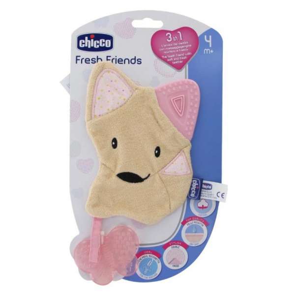 CHICCO GRICKALICA ZA ZUBE 3U1 FRESH FRIENDS, ROZI 