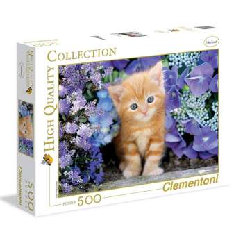 CLEMENTONI PUZZLE 500 GATTITO ROSSO