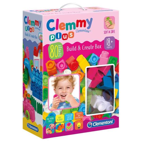 CLEMENTONI CLEMMY PLUS SET 80 KOCKICA ROZE 