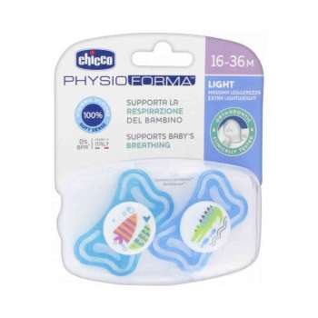 CHICCO DUDA PHYSIO LIGHT, 16M-36M, PLAVA, 2PCS 