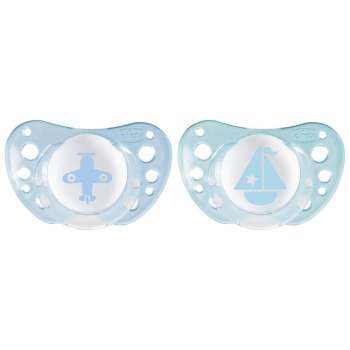 CHICCO DUDA PHYSIO AIR, 0M-6M, PLAVA, 2PCS 