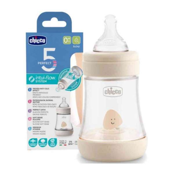 CHICCO BOCICA PERFECT5 150 ML, 0M+, NEUTRAL 