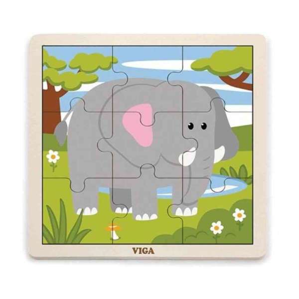 DRVENE PUZZLE SLON