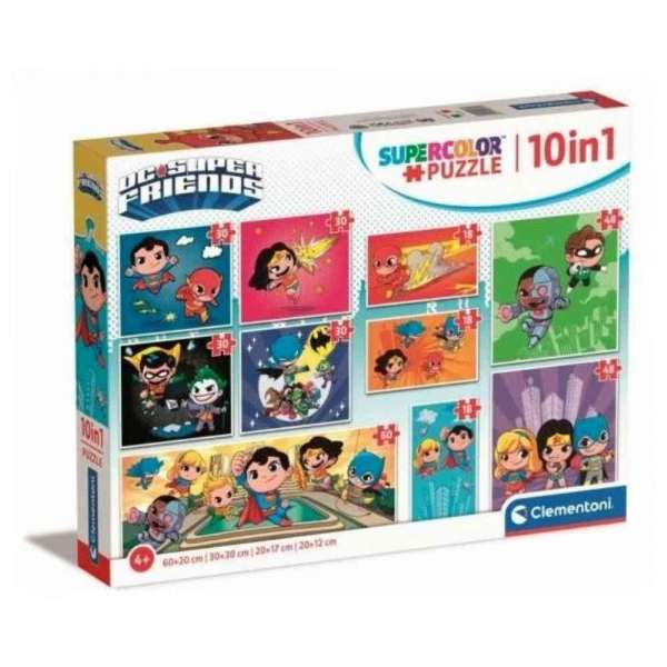 CLEMENTONI PUZZLE 10 IN 1 DC COMICS 