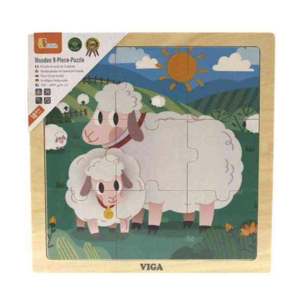 DRVENE PUZZLE OVCA-9 KOM