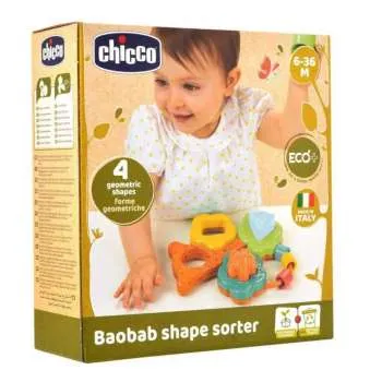 CHICCO  ECO IGRAČKA DRVO SA OBLICIMA, 6-36 M 