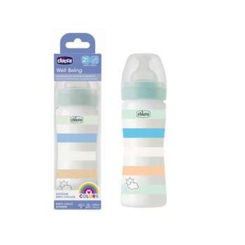 CHICCO PLASTICNA BOCA  WELL BEING, ANTIC.,250 ml,2 RUPE,2m+,plava 