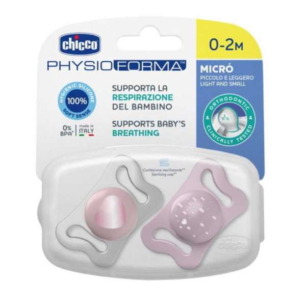 CHICCO DUDA VARALICA PH.MICRO, SIL 0-2 MJ.,2 PCS, ROZA 