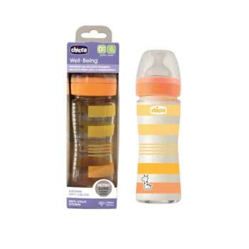 CHICCO STAKLENA BOCICA WELL BEING,ANTIC., 240 ML,1 RUPA, 0M+ 