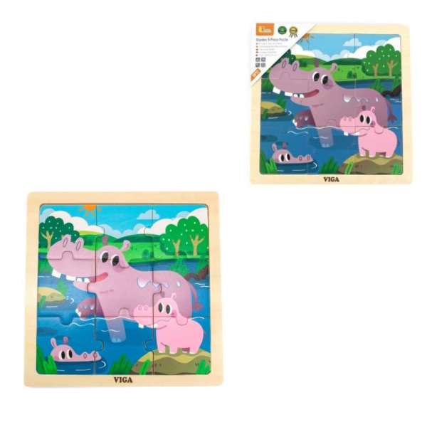 DRVENE PUZZLE HIPPO-9 KOM 