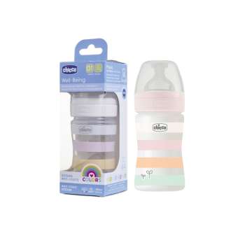 CHICCO PLASTICNA BOCICA WELL BEING, ANTIC.,150 ML,1 RUPA,0M+,ROZA 