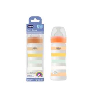 CHICCO PLASTICNA BOCICA WELL BEING, ANTIC.,250 ML,2 RUPE,2M+,NEUTRAL 