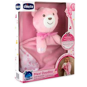 CHICCO PLISANA IGRACKA POPLUN MEDVJEDIC, ROZI, 0M+ 