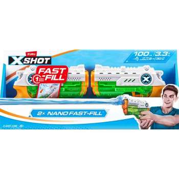 19045 XSHOT WATER- WATER WARFARE-NANO FAST-FILL 2PK Open Box,Bulk 