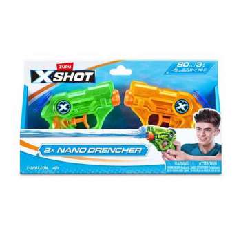 19046 XSHOT WATER-WATER WARFARE-WATER BLASTER- Nano Drencher 2PK Open Box,Bulk 