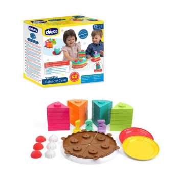 CHICCO MONTESSORI IGRACKA 2U1 TORTA RAINBOW,12M+ 