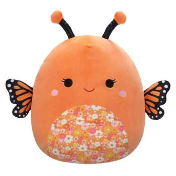 SQUISHMALLOWS 40 CM-MONY-NARANCASTI MONARH LEPTIR S CVJETNIM TRBUSCICEM 