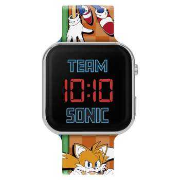 SONIC, TAILS AND KNUCKLES PRINTED STRAP LED WATCH 