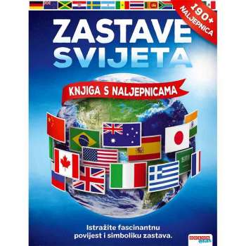 ZASTAVE SVIJETA-KNJIGA S NALJEPNICAMA-CU 