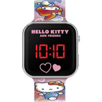 HELLO KITTY & FRIENDS PRINTED STRAP LED WATCH 