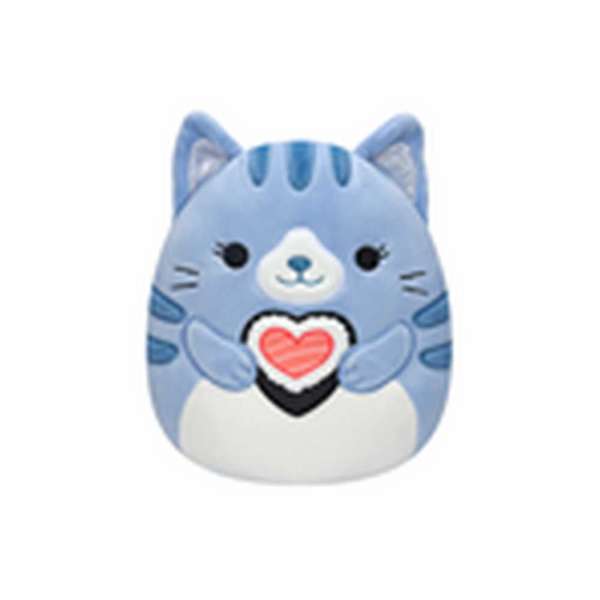 SQU: SQUISHMALLOWS 20 CM - CARIZMA - TAMNOPLAVA TABBY MACKA KOJA DRZI SUSHI 