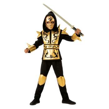 RUBIES KOSTIM GOLD NINJA 10-12 GOD 