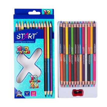 STR05519 START DRVENE BOJICE 13 X BICOLOR TRIANGULAR I ZAREZAC 