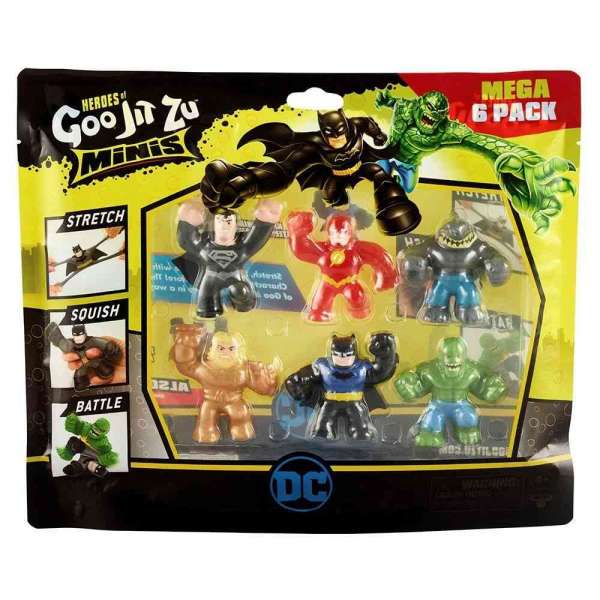 TO41471 GOO JIT ZU HERO DC MINI MEGA FIGURE 6 PACK 