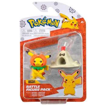 PKM: POKEMON FIGURICA BATTLE FIGURE 2PK - SANDYGAST AND HALLOWEEN PIKACHU W1 