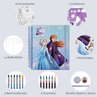 KREATIVNI SET ZA CRTANJE SA ŠABLONIMA FROZEN 