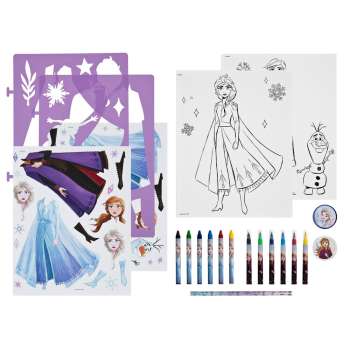 KREATIVNI SET ZA CRTANJE SA ŠABLONIMA FROZEN 