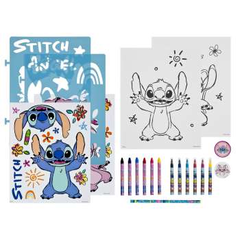 KREATIVNI SET ZA CRTANJE SA ŠABLONIMA LILO & STITCH 