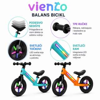 VIEB360C VIENTO BALANS BIKE CYAN 