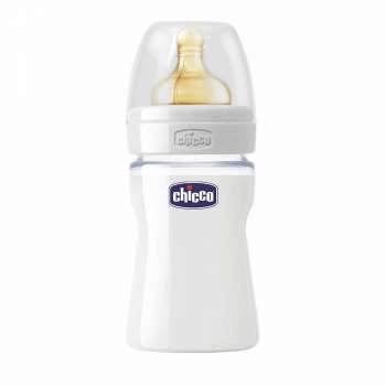 CHICCO STAKLENA FLASICA   150ML   KAUCUK   0M PLUS 