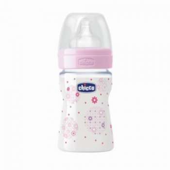 CHICCO FLASICA WELLBEING 150ML SA CUCLOM OD SILIKONA   DEVOJCICE 