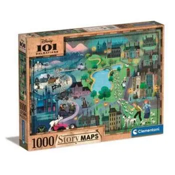 CLEMENTONI PUZZLE 1000 DISNEY MAPS 101 DALMATIANS 