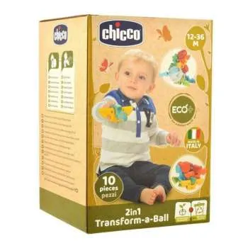 CHICCO ECO IGRAČKA EDUKATIVNA LOPTA 2u1, 12m+ 