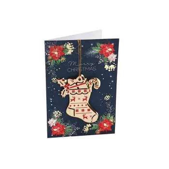 TMS11299 ČESTITKA Woodstock MERRY CHRISTMAS 