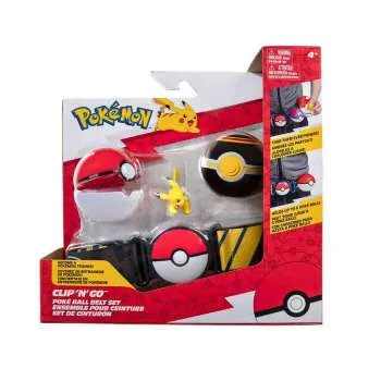 PKM: POKEMON CLIP N GO POKE BALL BELT SET POKE BALL, LUXURY BALL, PIKACHU W10 