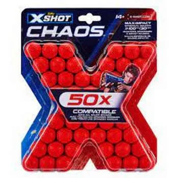 X-SHOT - DART BALL BLASTER - CHAOS 50 Dart Balls Refill 