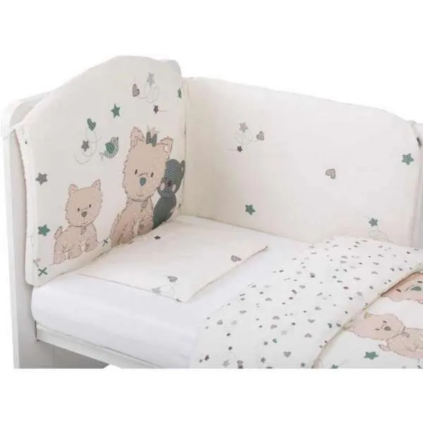 BUBABA POSTELJINA SET 6 DIJELOVA ROMANTIC MEDVJEDIC