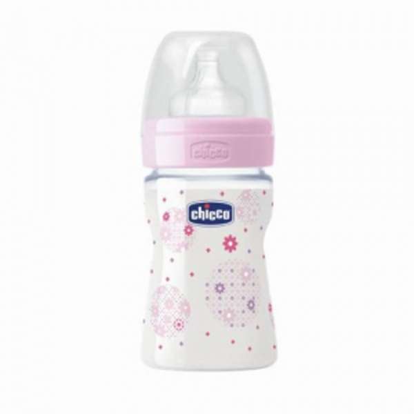 CHICCO FLASICA WELLBEING 150ML SA CUCLOM OD SILIKONA   DEVOJCICE 